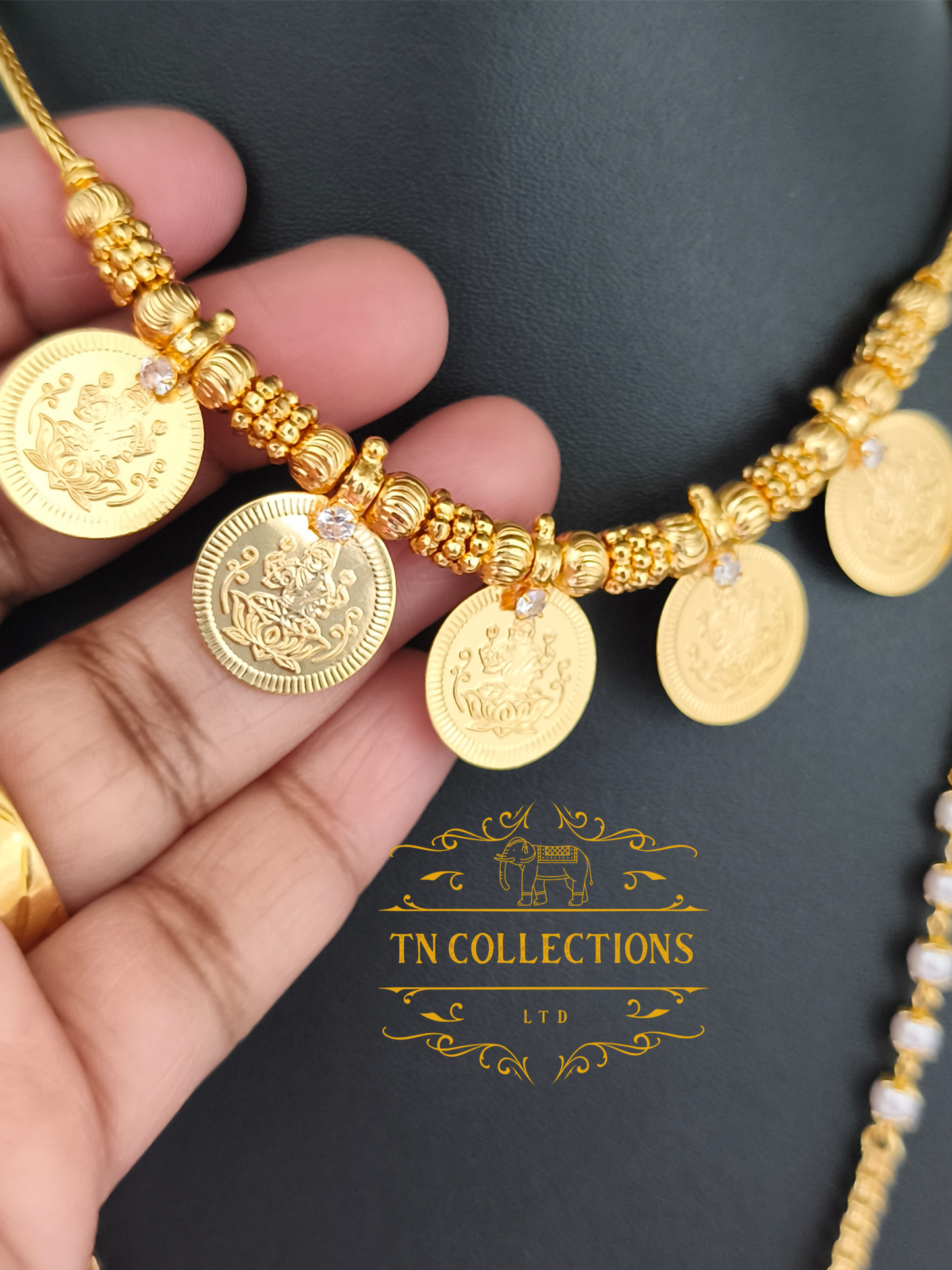 Micro Gold-Plated Traditional Semi Bridal Set (Full white stones)