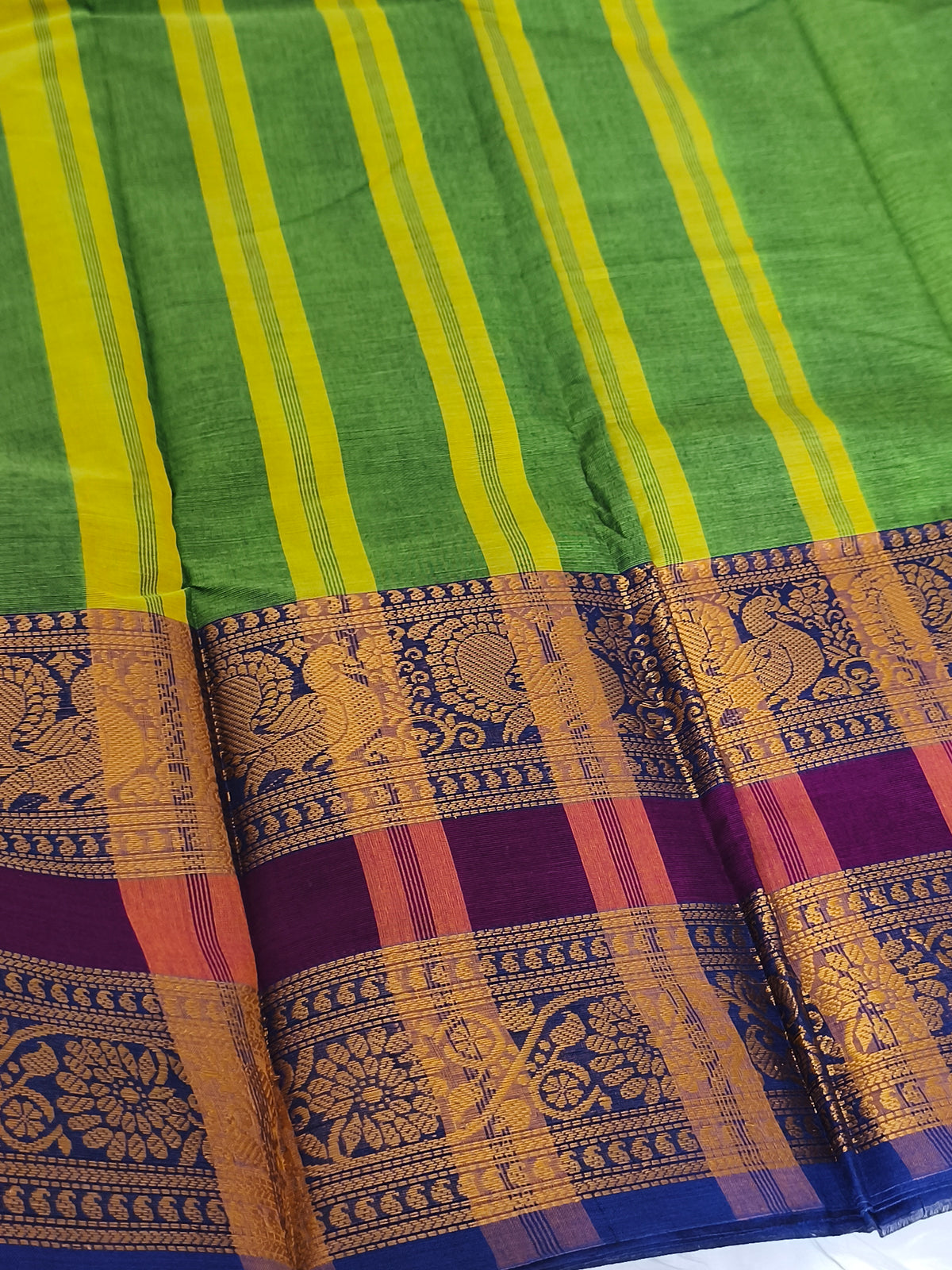 Pure Kanchi Cotton Saree WITHOUT running blouse