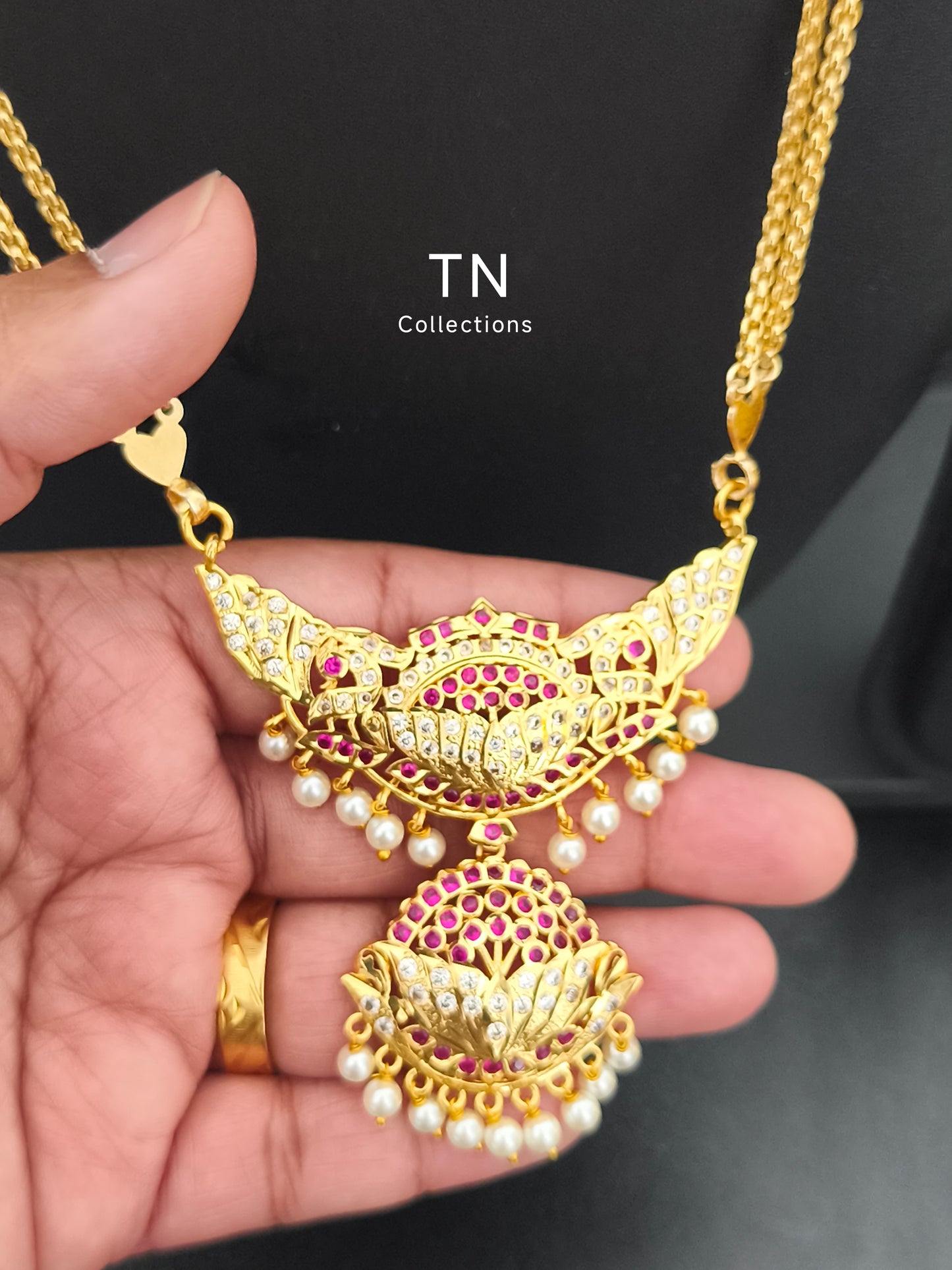 Traditional Micro gold plated pathakkam with attiyal Set