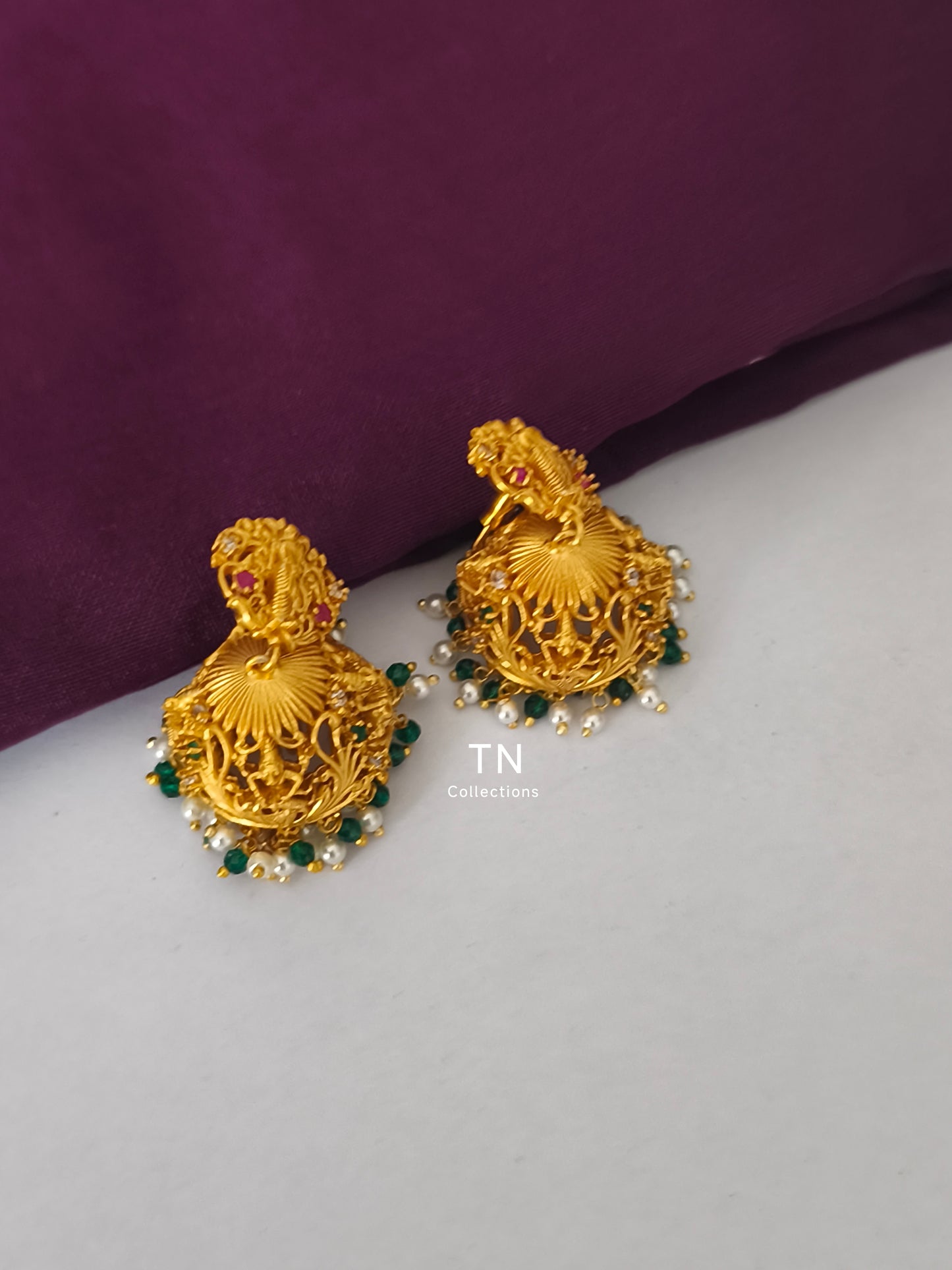 Matte Finish Traditional Earrings/Jhumka