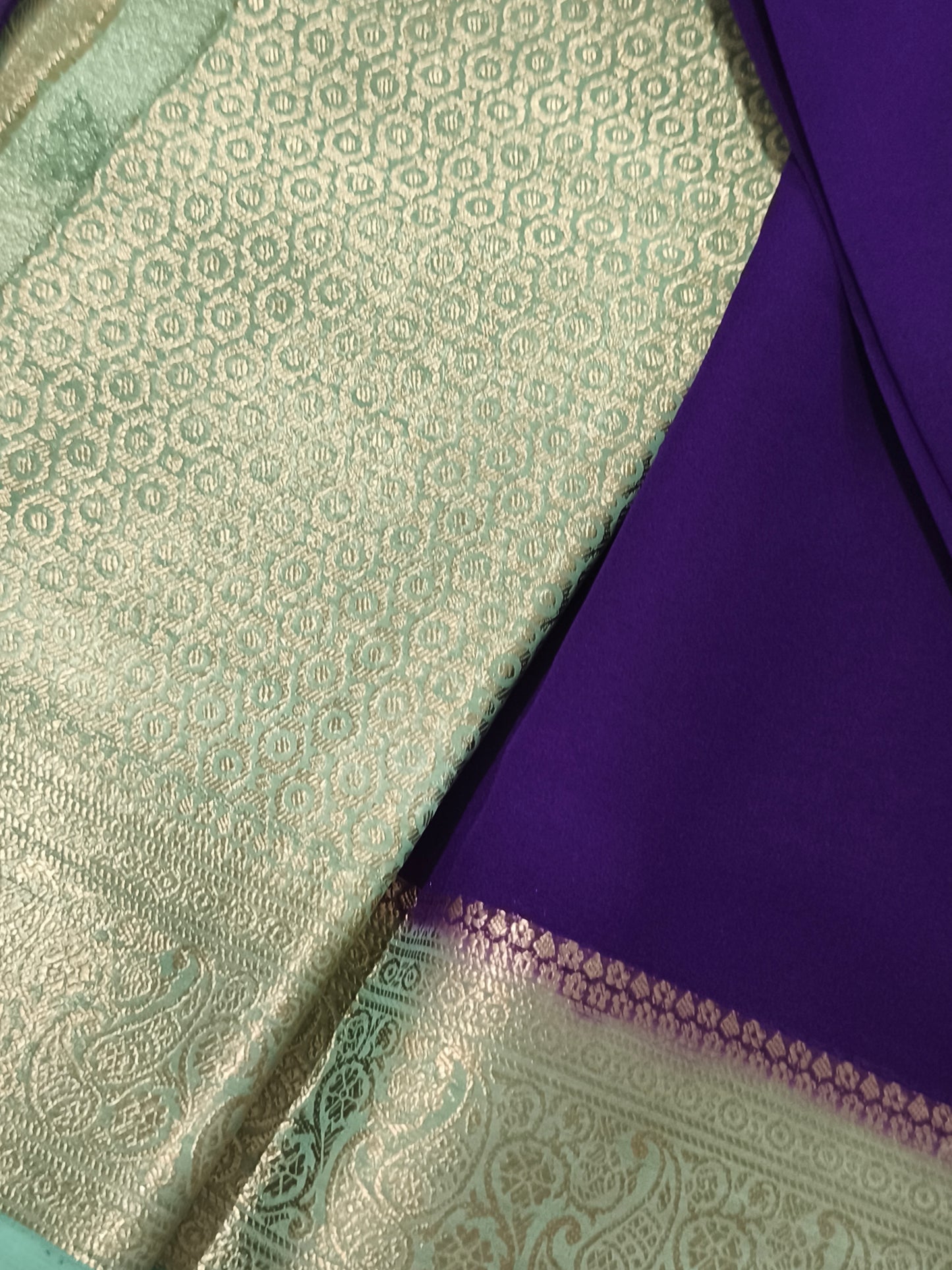 Purple Chiffon Georgette saree