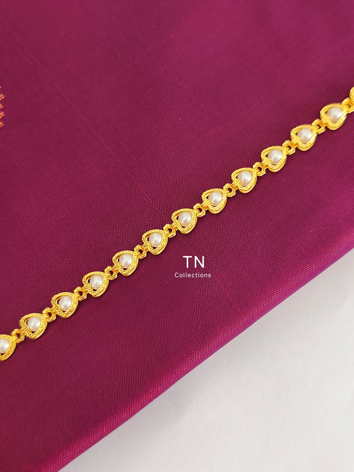 Micro gold plated Shell pearl hip chain