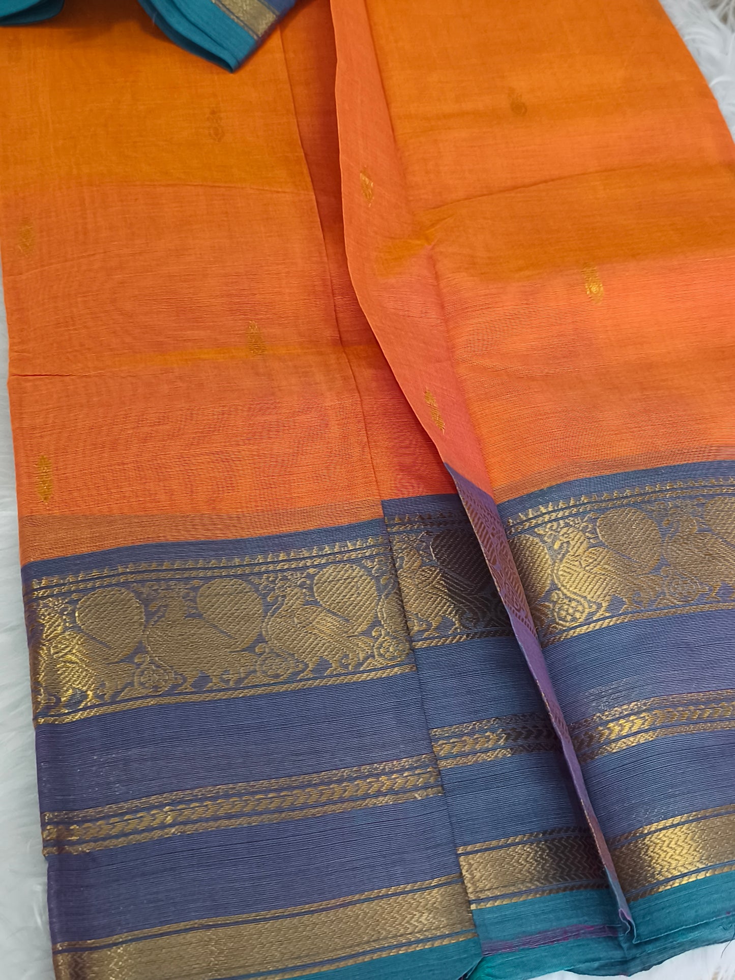 Pure handloom kanchi cotton saree