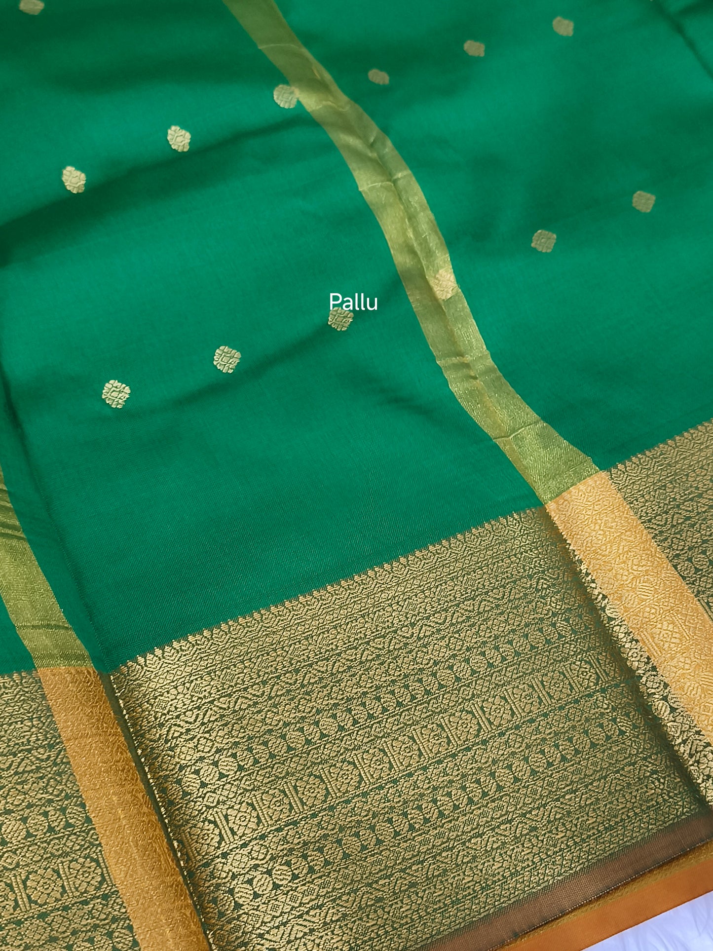 Semi Soft Silk Saree (Olive Green)