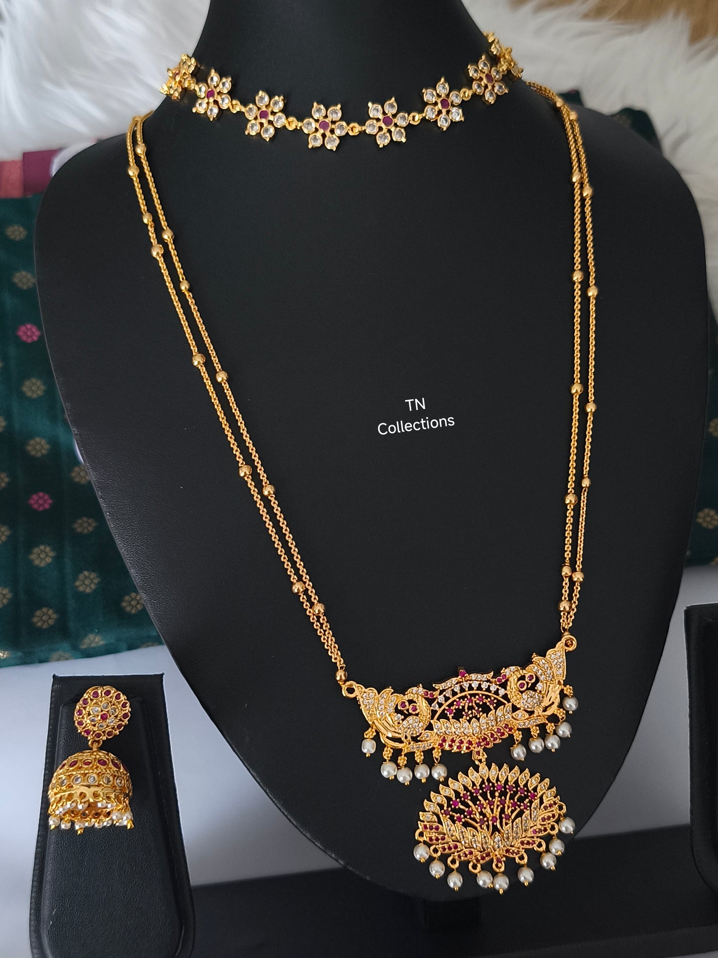 Micro gold plated Alli Semi Bridal Set