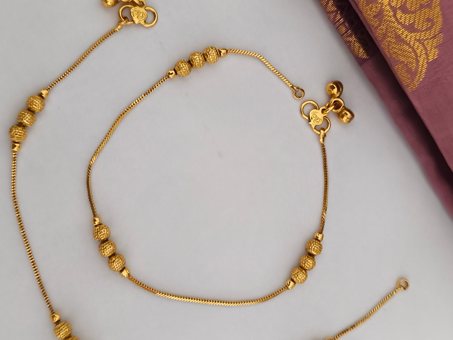 Antique Polish Trendy Anklets (Paayal)