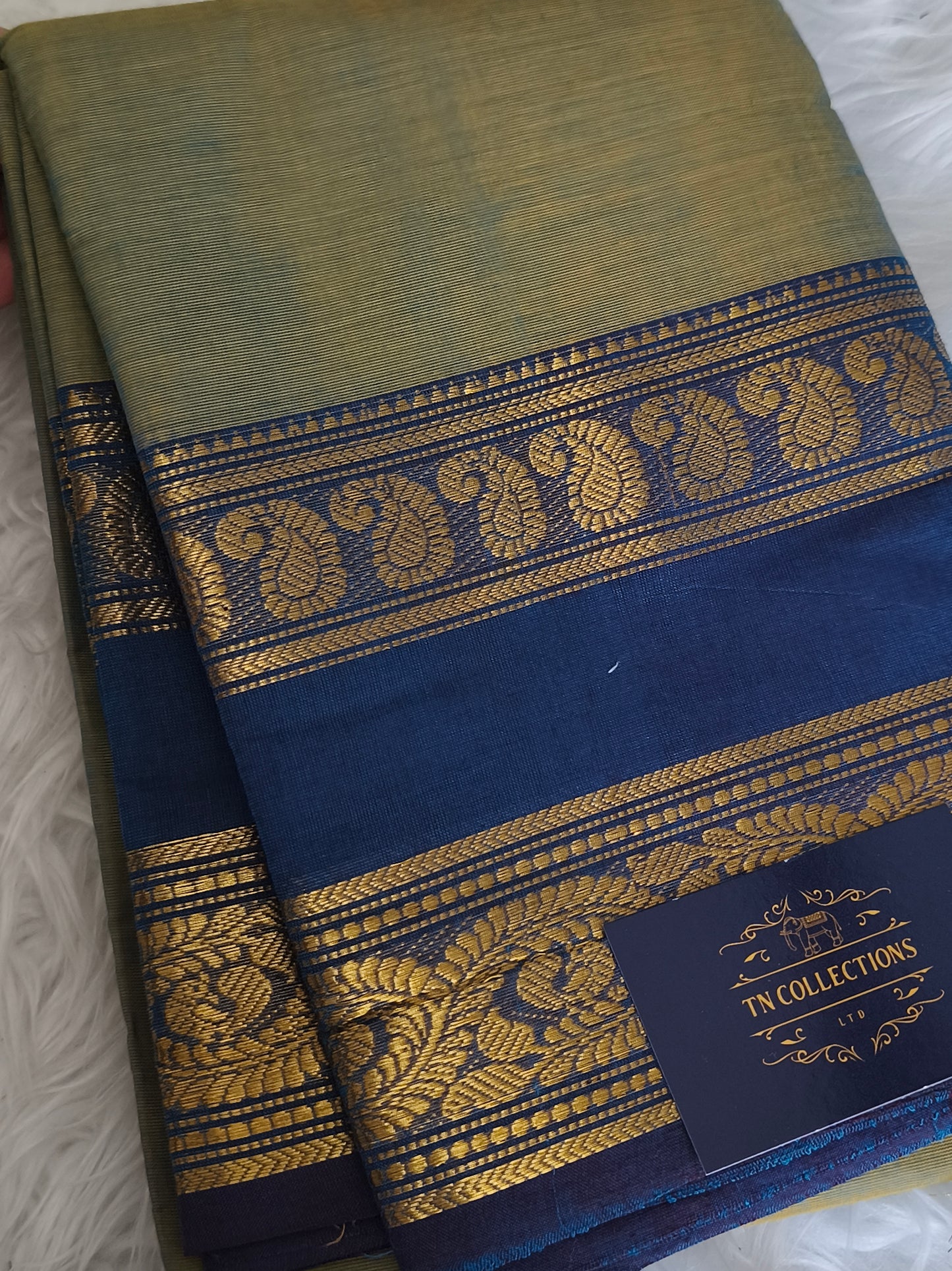 Pure handloom kanchi cotton saree