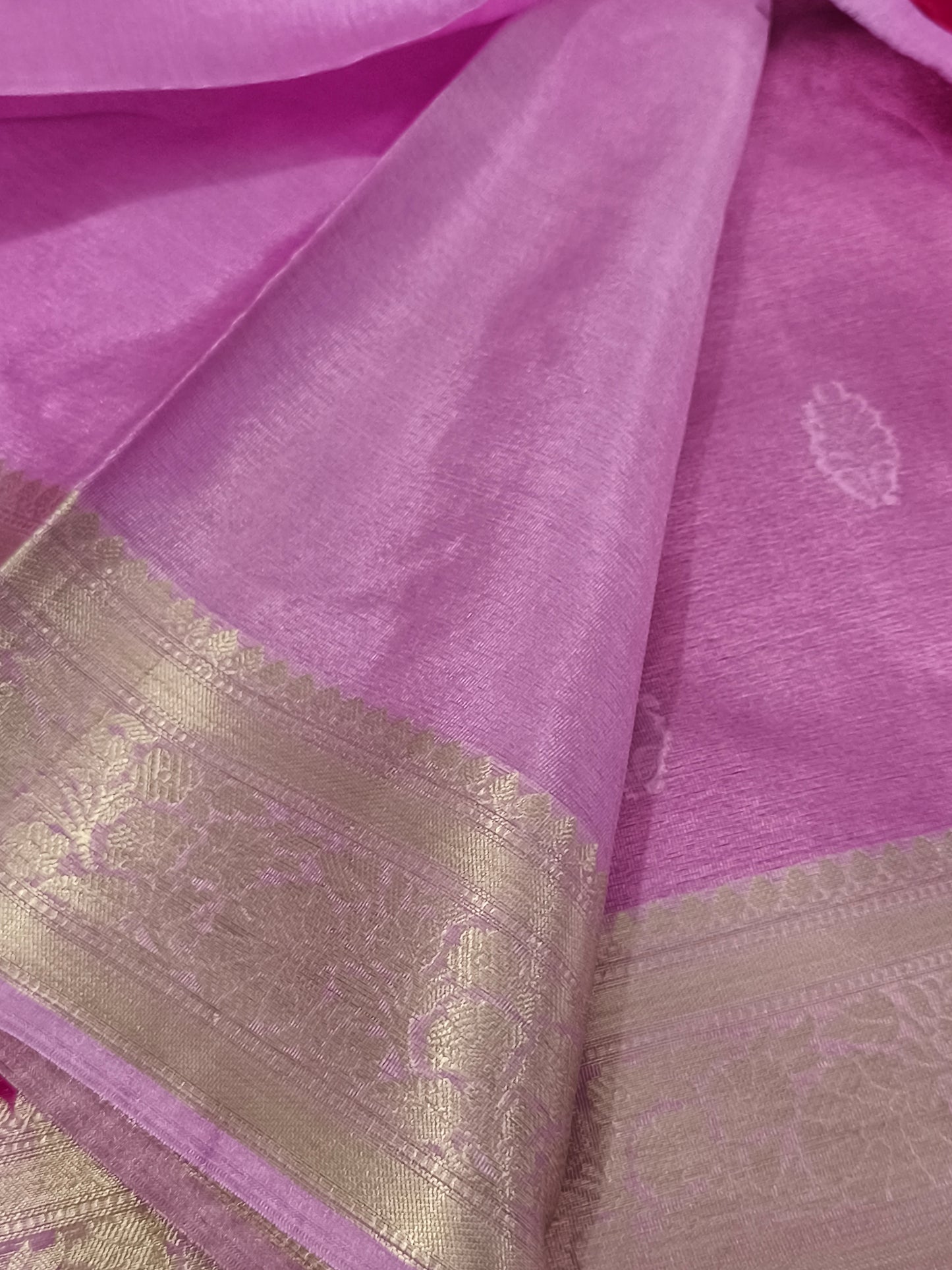 Banarasi Warm Silk Saree (Dark Pink)