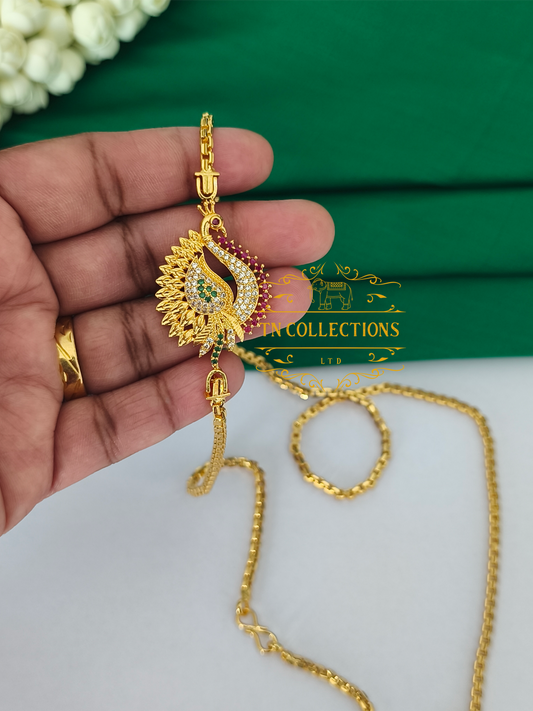 Trendy Unique Gold plated Mugappu Chain