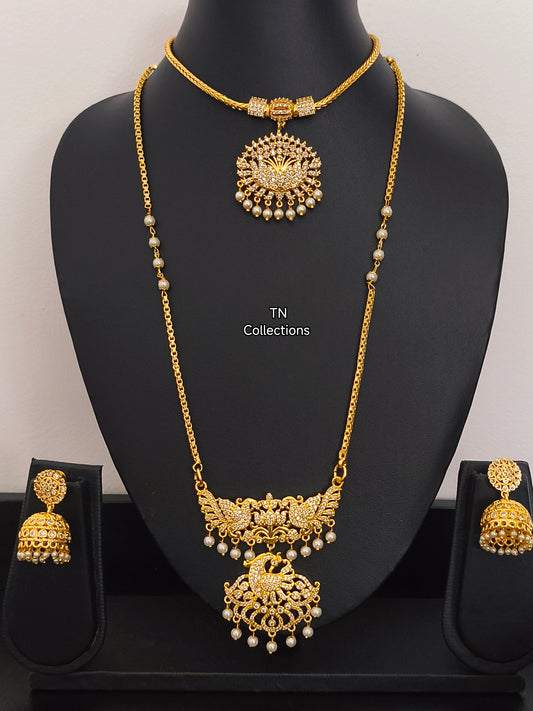 Micro gold plated Attiyal Pathakkam Semi bridal set