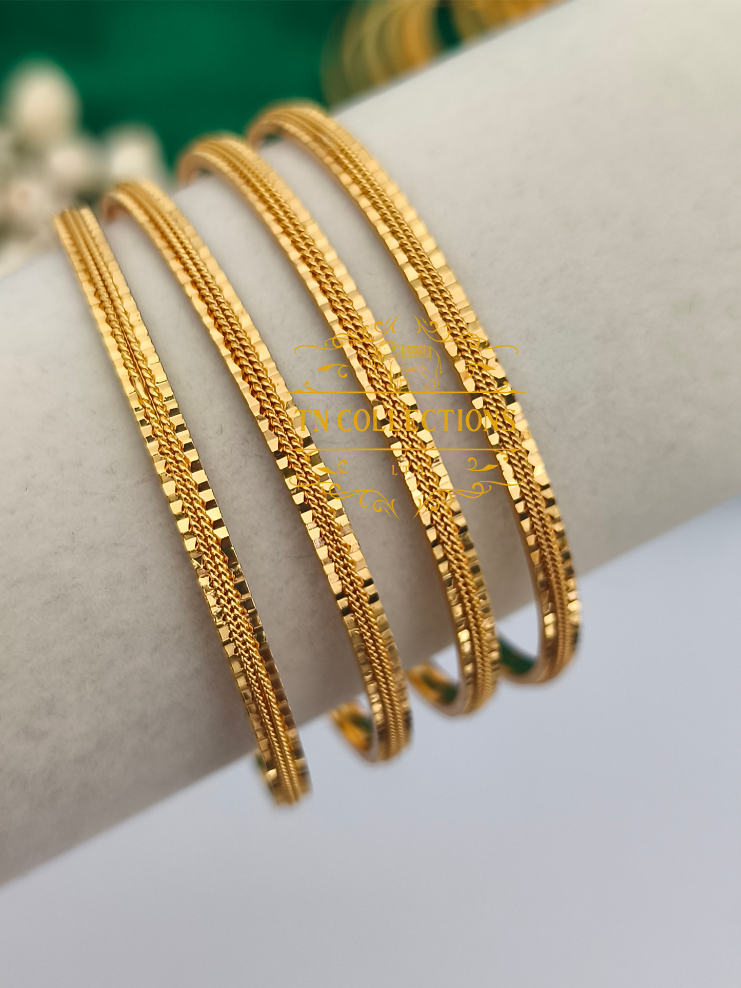 One gram gold forming Bangles Set of 4