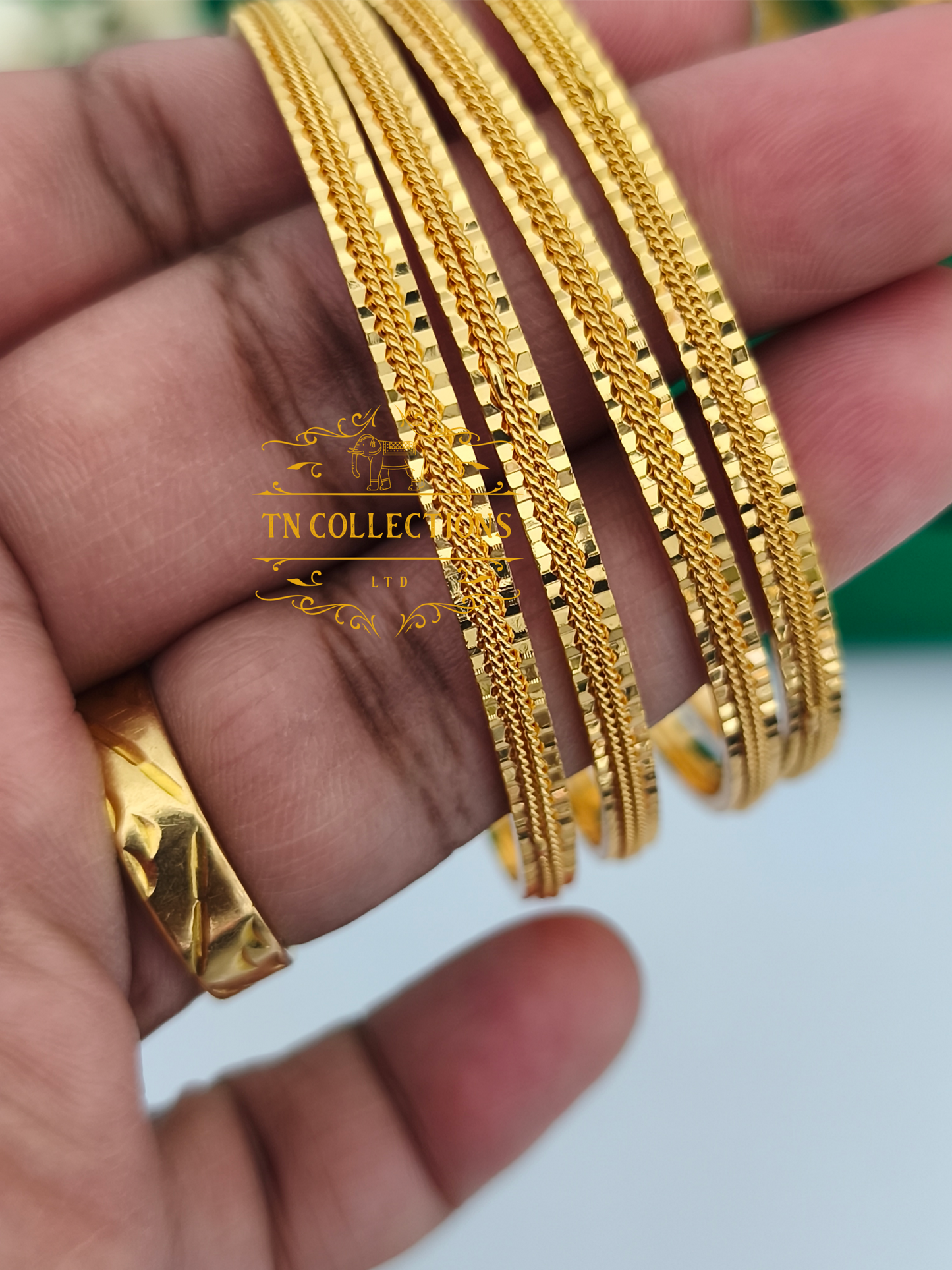 One gram gold forming Bangles Set of 4