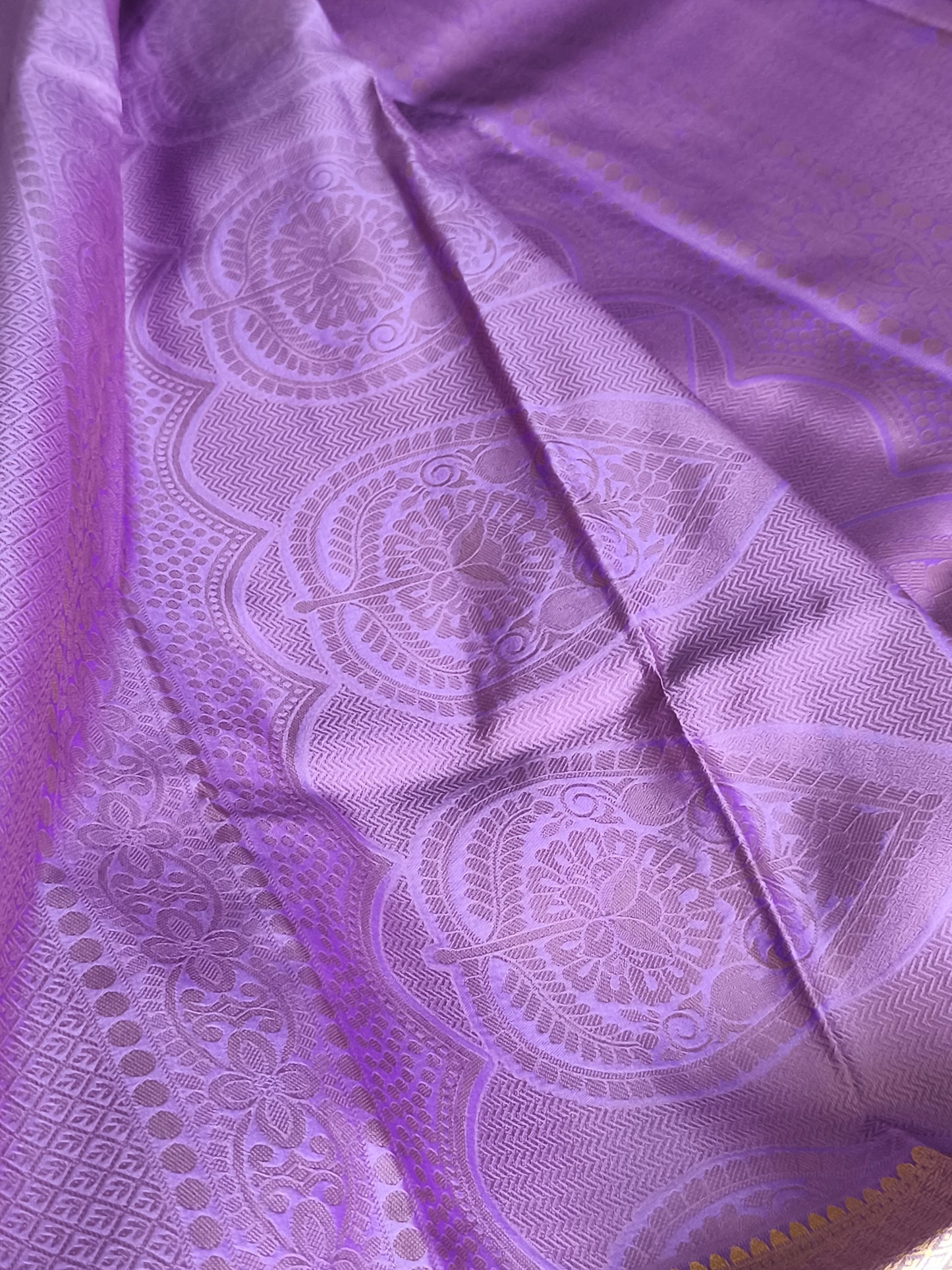 Lavender Kanchi Semi Silk Saree