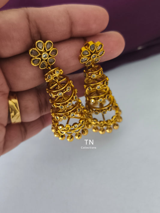 Unique Matte Finish Spiral Earrings