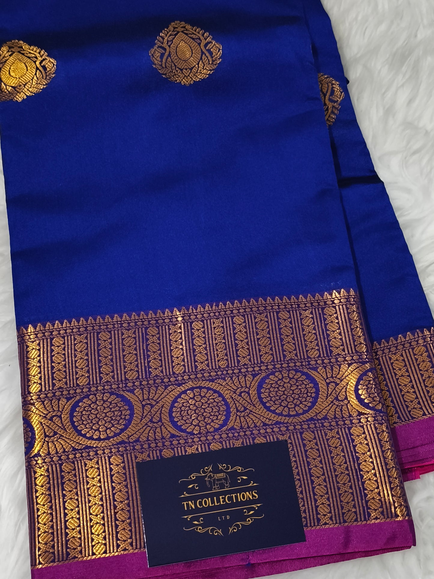 Luxury Semi Soft Silk Saree (Royal Blue)