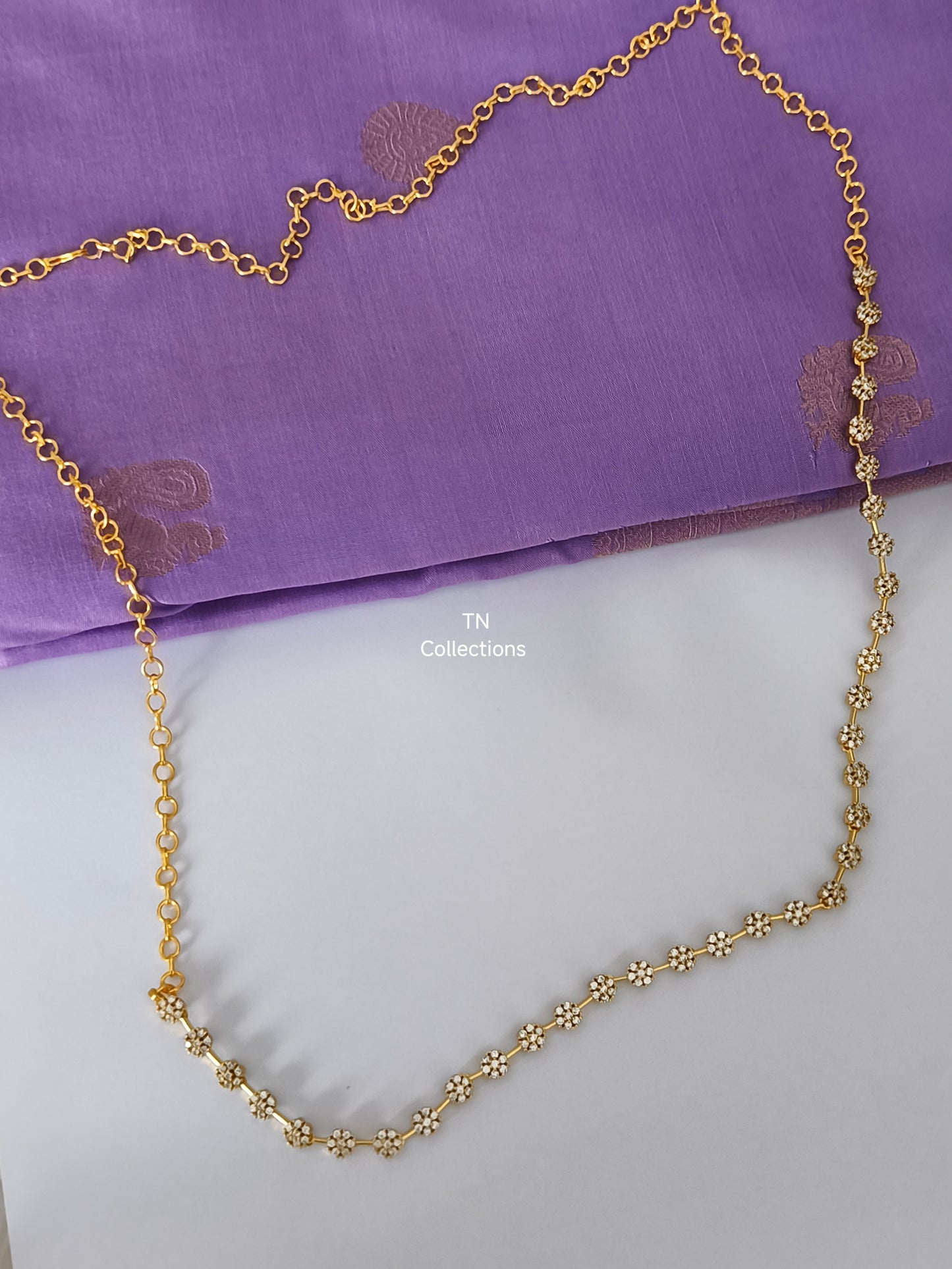 Trendy Gold Finish Hip Chain