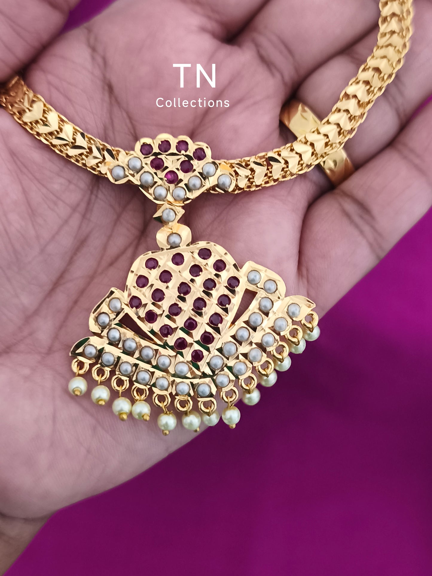 Micro gold plated Traditional Attiyal (Necklace )
