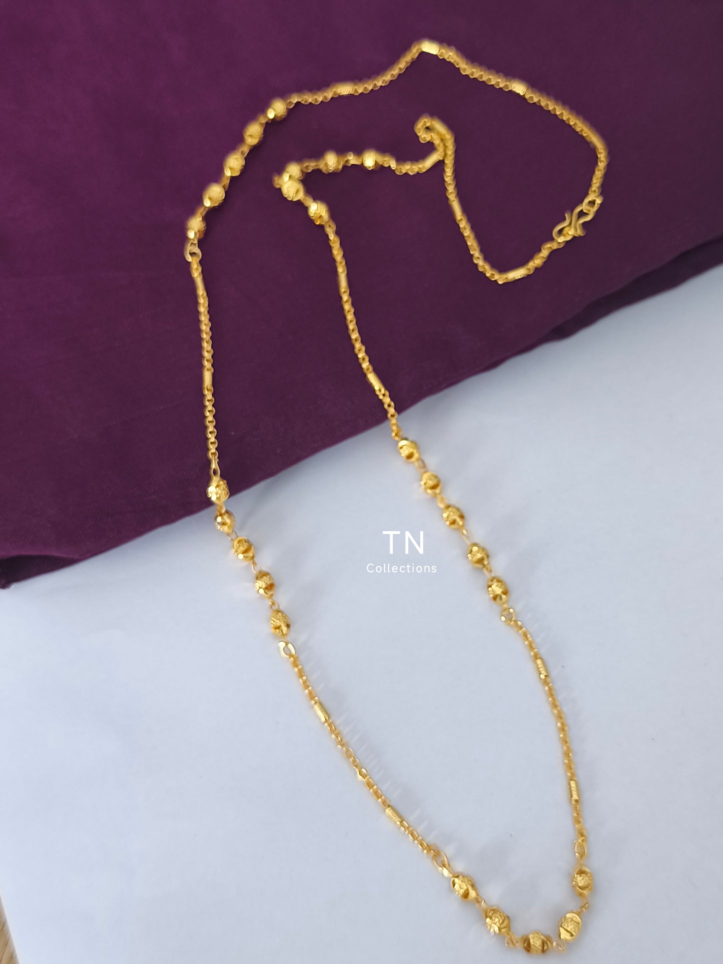 Gold plated simple ball chain