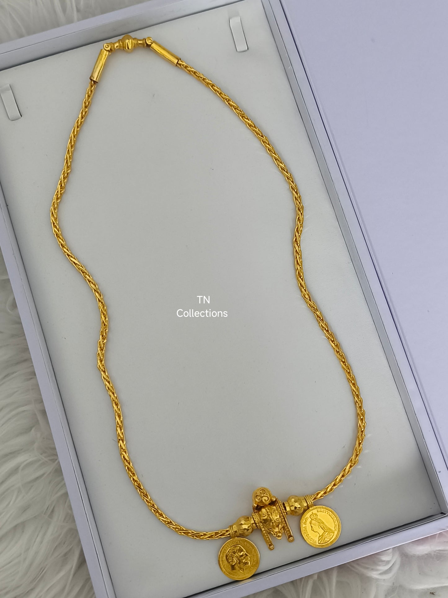 22ct Gold plated Traditional Star Thalikodi with kombu thali