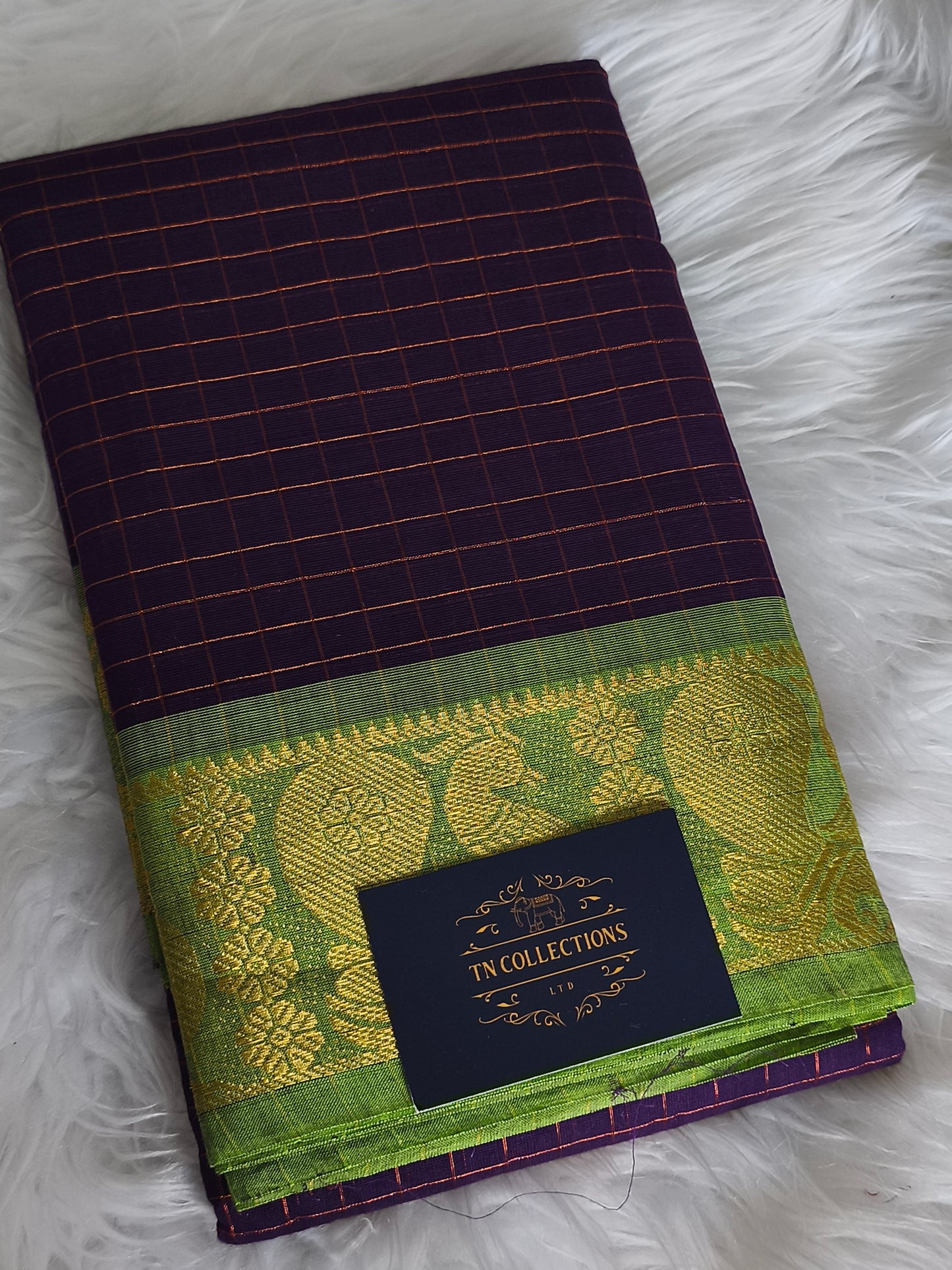 Pure Sungudi Cotton Saree (Purple)