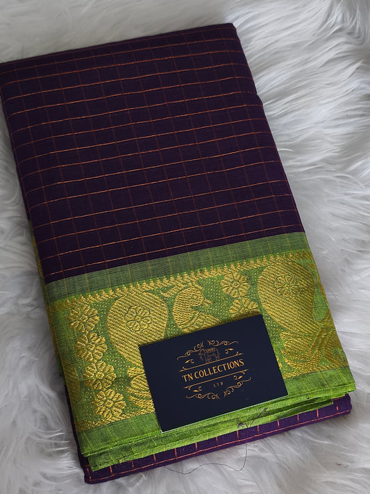 Pure Sungudi Cotton Saree (Purple)