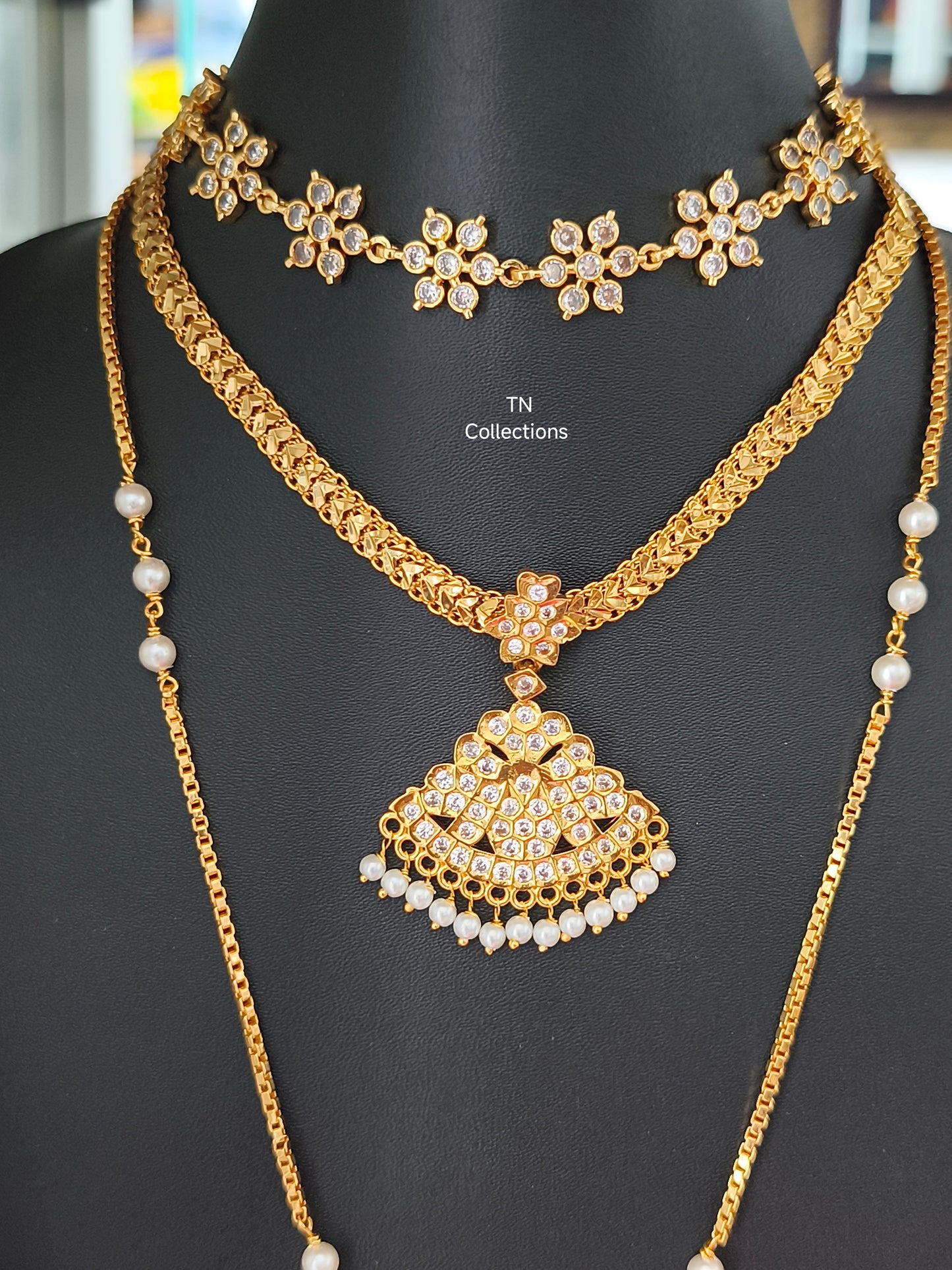 Micro gold plated Traditional Semi Bridal Set