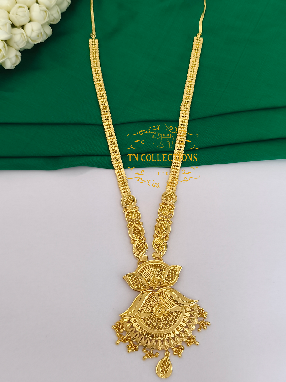 One Gram Gold Forming Haaram with Earrings