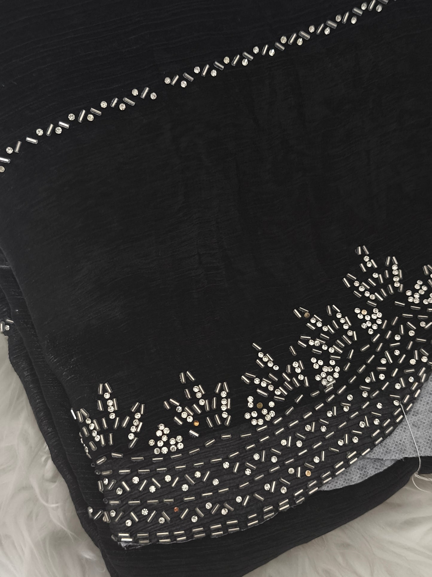 Black Fendy Chiffon Party saree