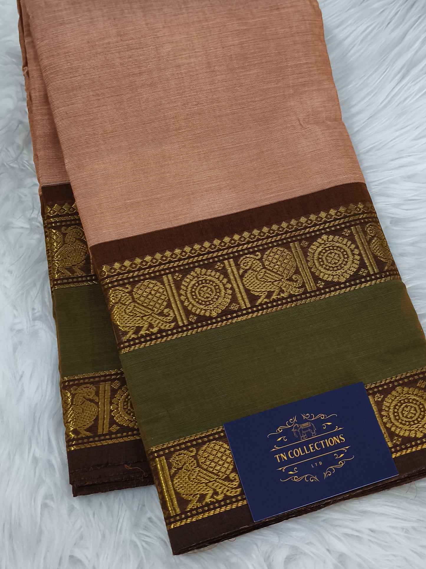 Pure Chettinad cotton saree with Kalamkarai blouse
