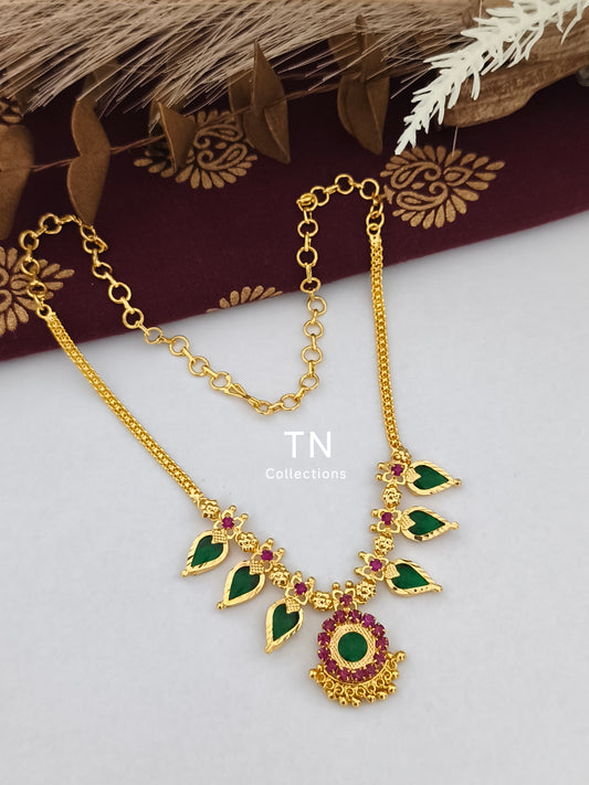 Gold finish AD Necklace