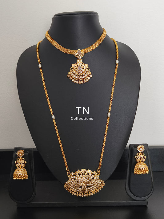 Micro gold plated Traditional Attiyal with pathakkam set