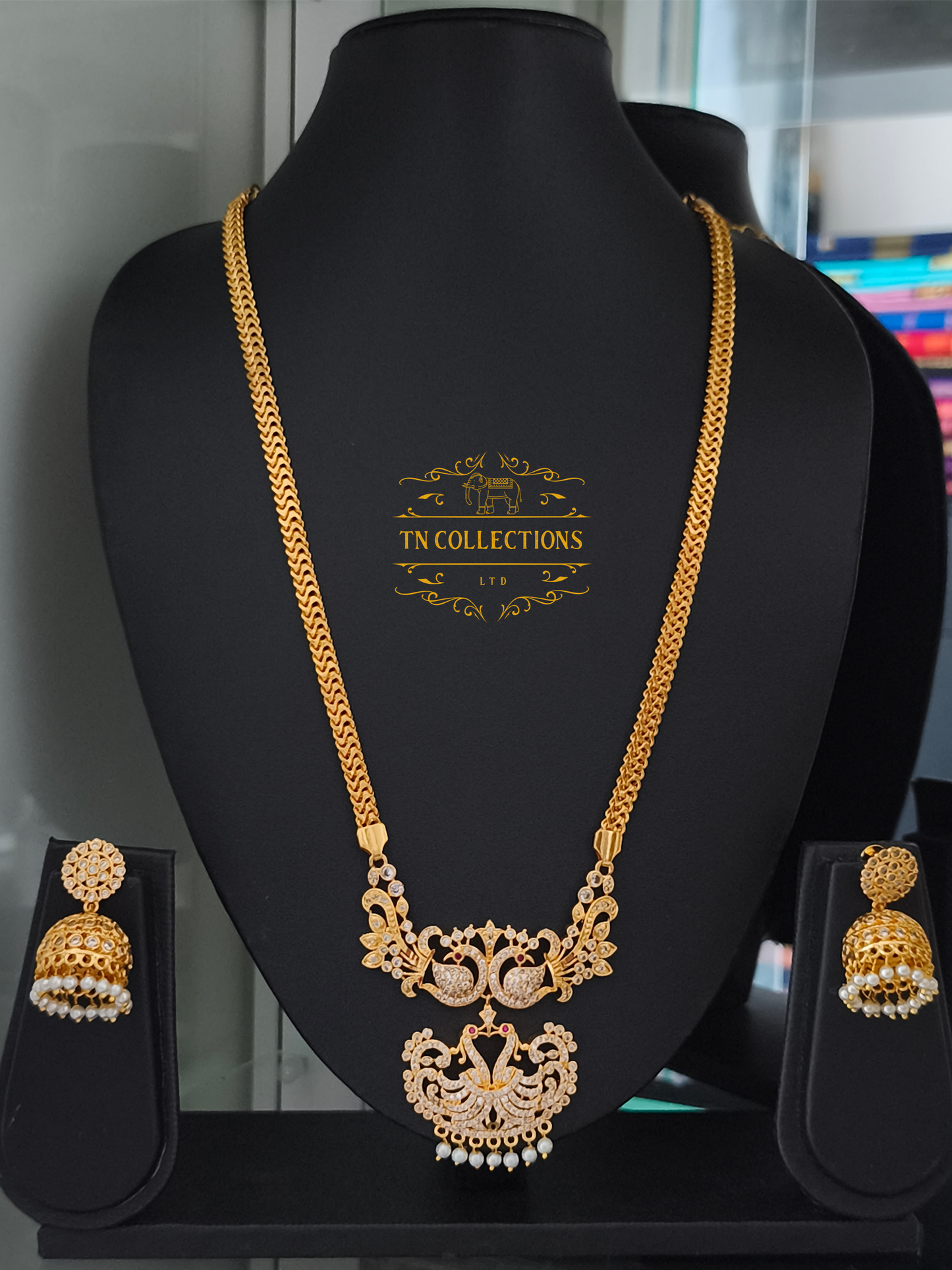 Micro gold plated Traditional Peacock Pathakkam