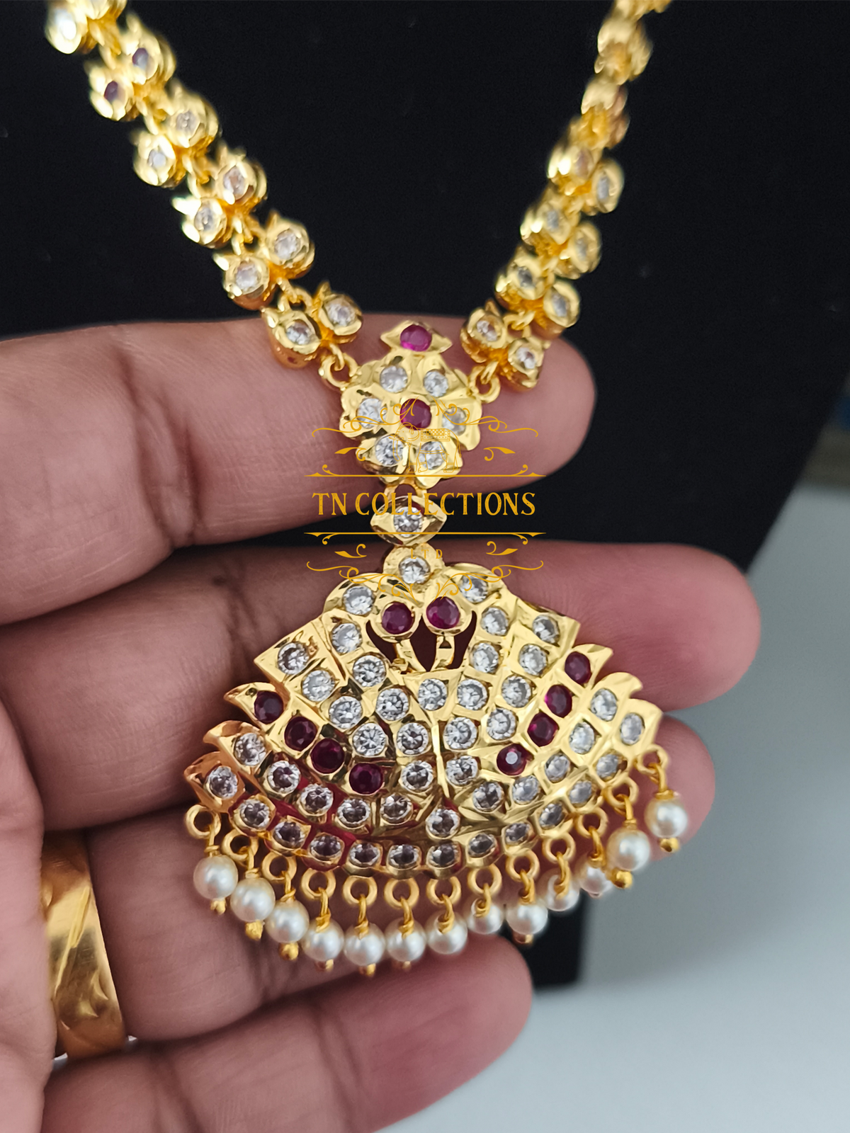 Gold Polish Trendy Semi Bridal Set