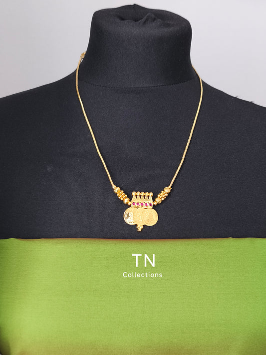 Gold plated Simple coin necklace