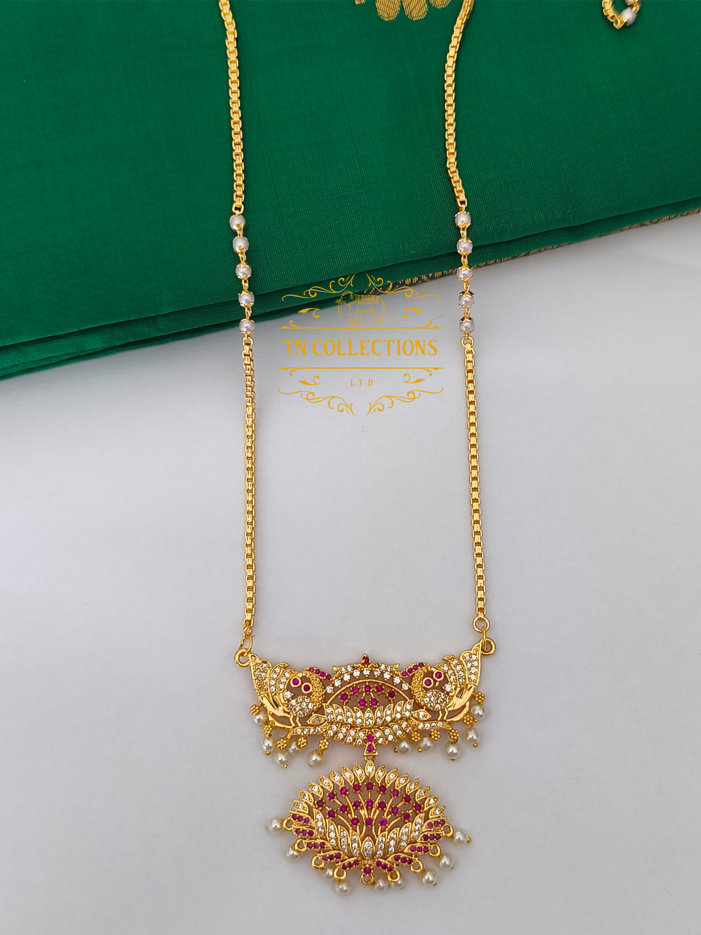 Micro Gold-Plated Traditional Alli marakatha pathakkam