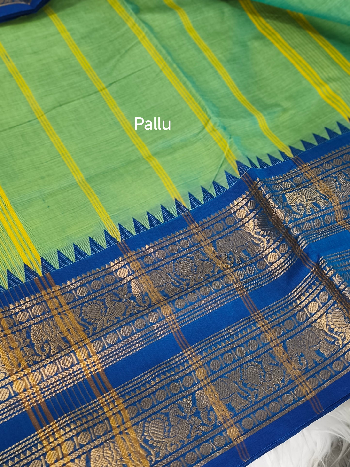Pure handloom Kanchi Cotton Saree