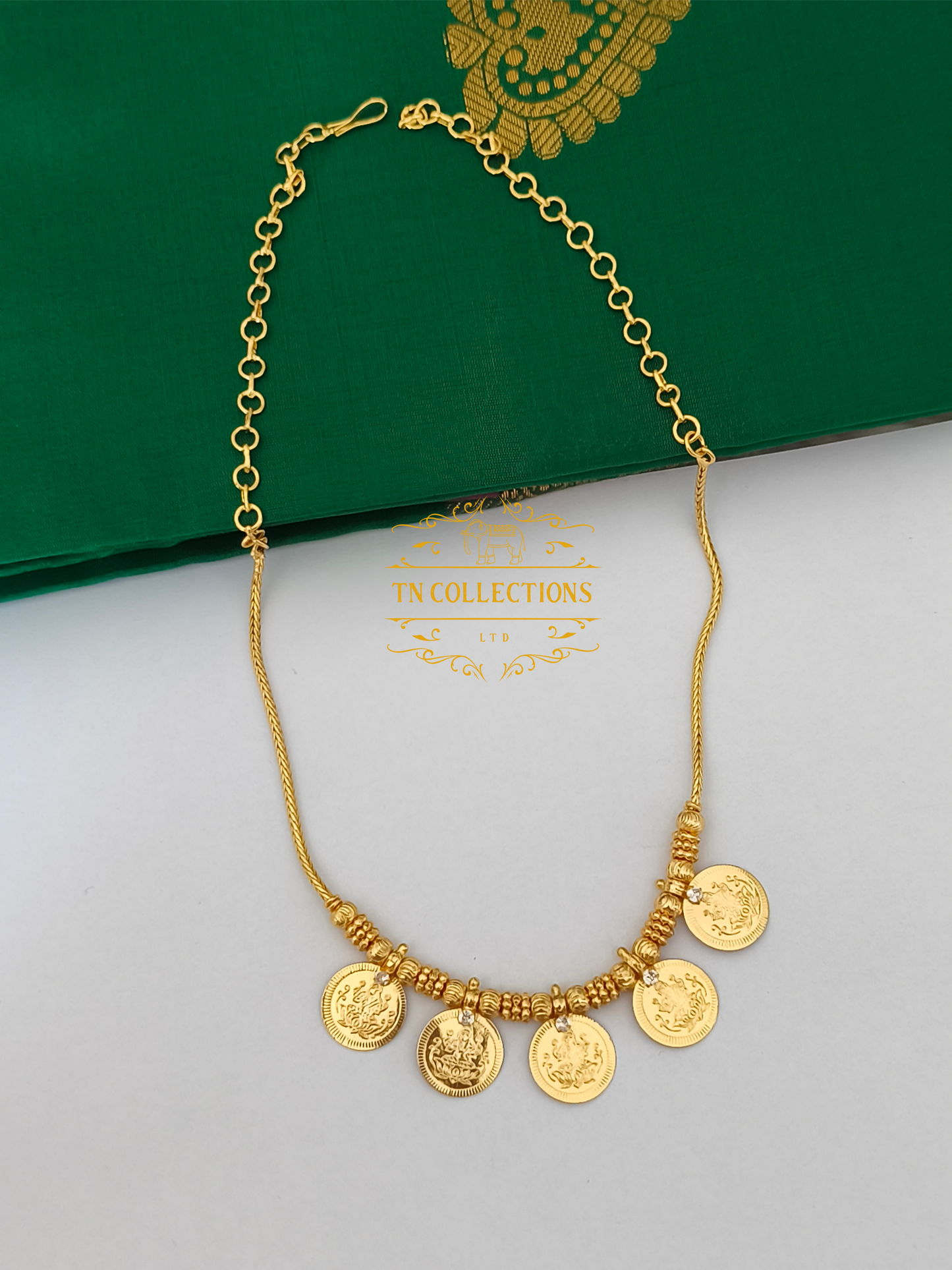 Micro Gold-Plated Traditional Semi Bridal Set (Full white stones)