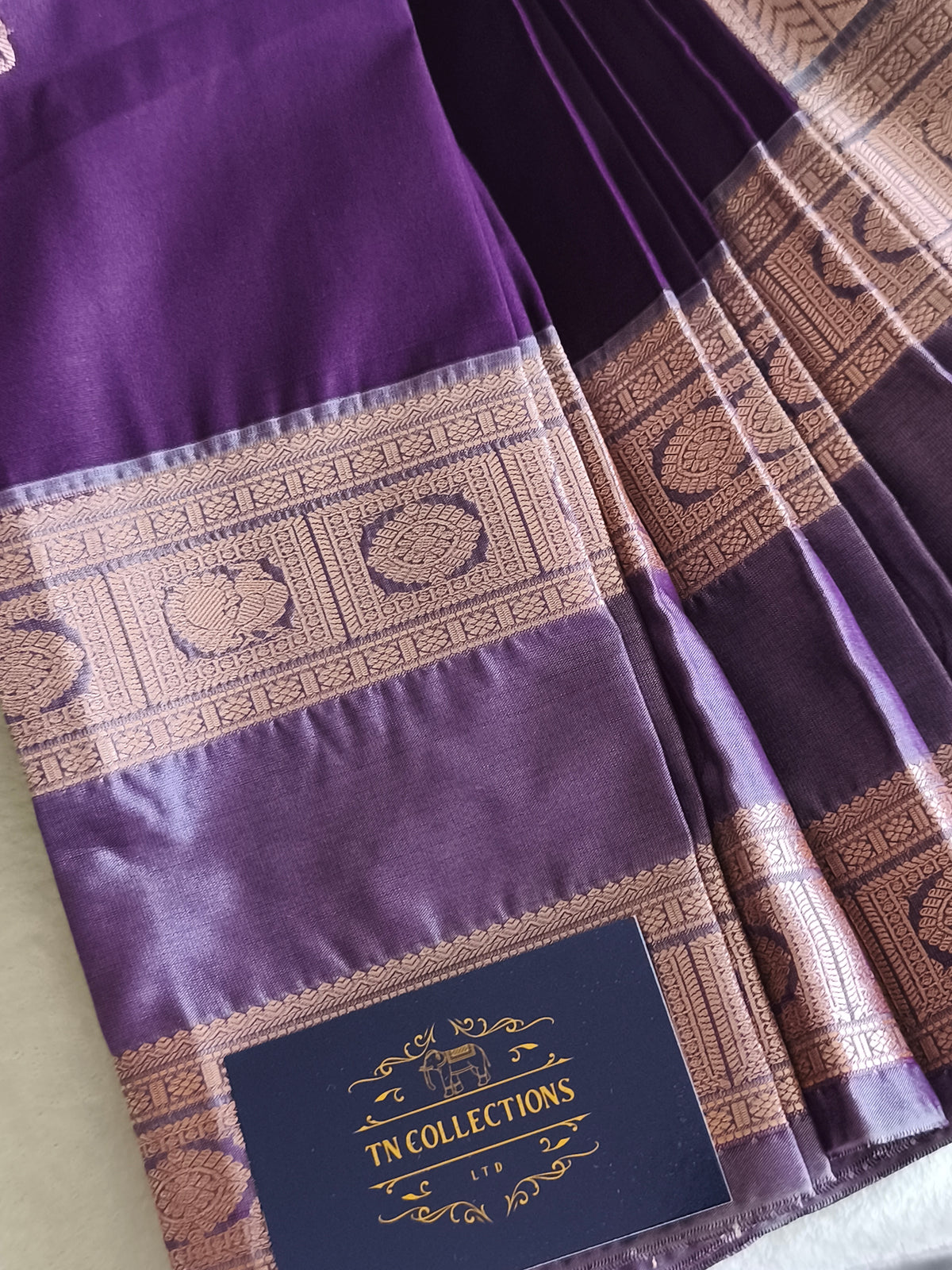 Premium kanchi Semi Silk Saree with contrast blouse