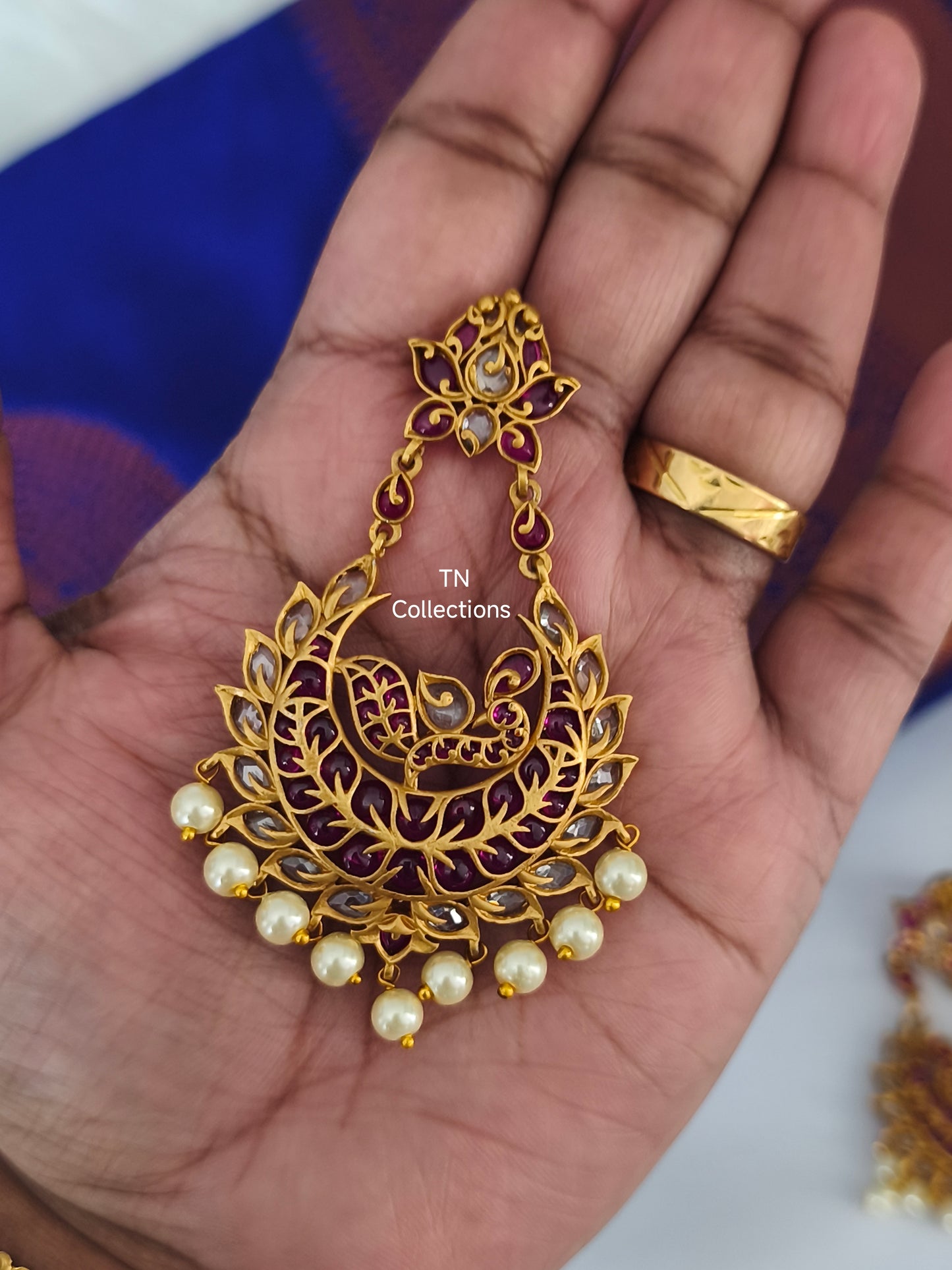 Matte Finish Real kemp Earrings