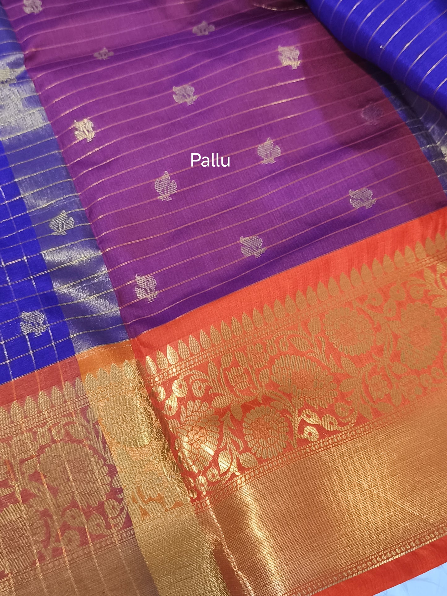 Banarasi Kattan Soft Silk Saree (Purple)