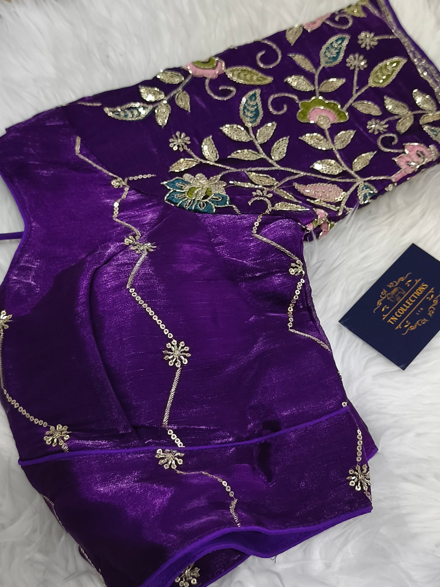 Readymade Saree Blouse(Purple)
