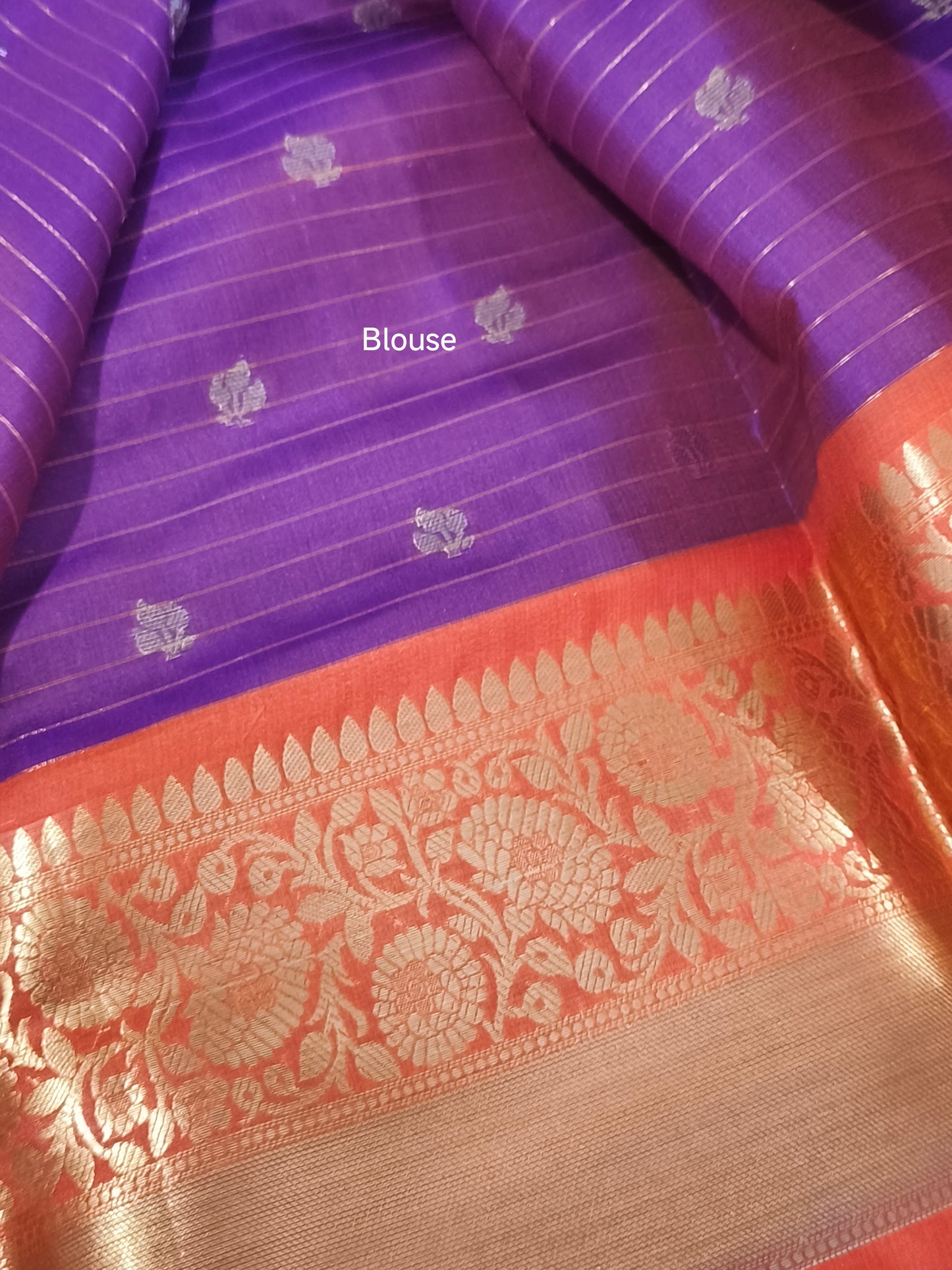 Banarasi Kattan Soft Silk Saree (Purple)