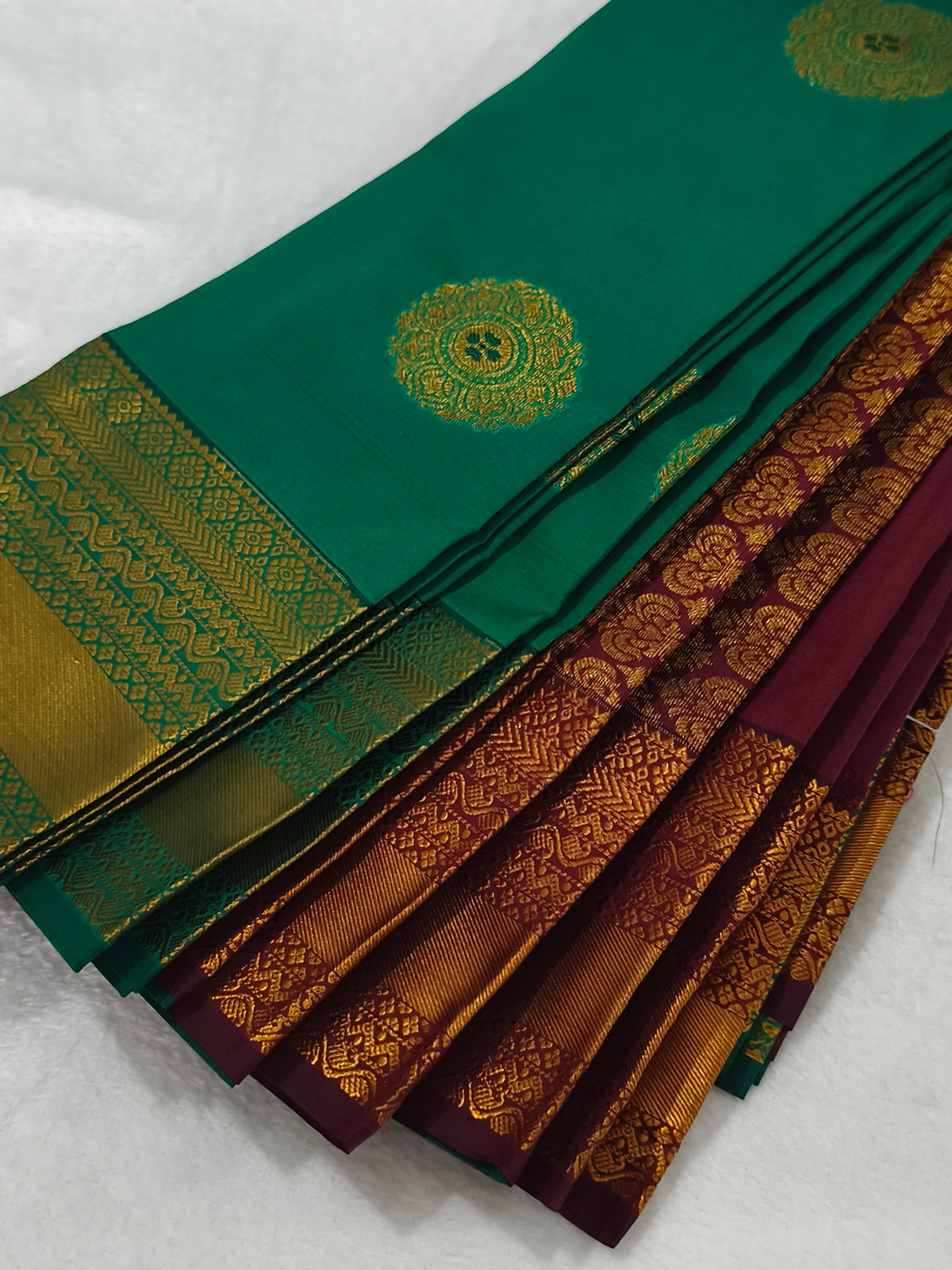 Green Kanchivaram silk saree
