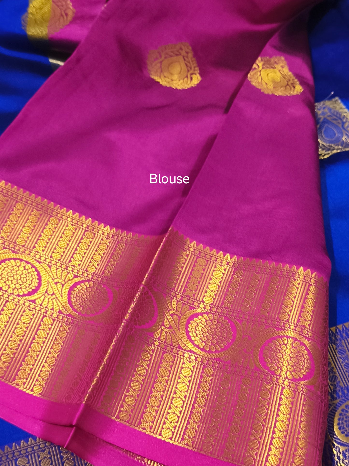 Luxury Semi Soft Silk Saree (Royal Blue)