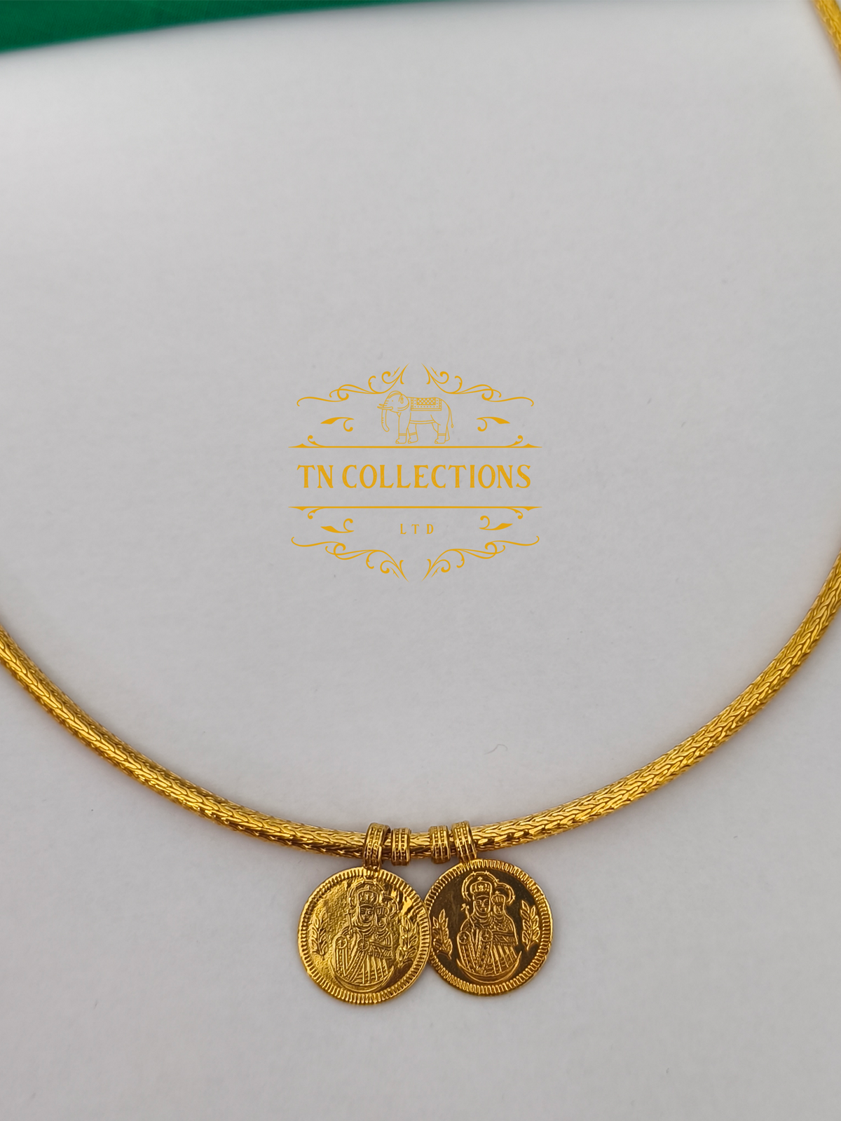 22ct Gold Plated Traditional Christian Thalikodi with Coins (Approx 7-9 Pawn thickness)
