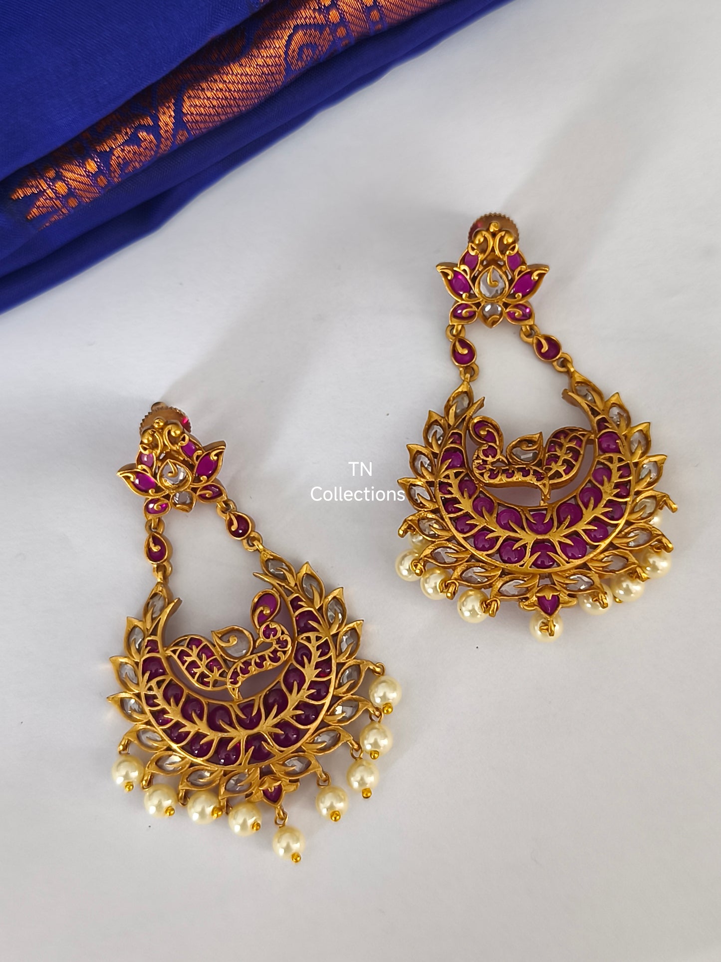 Matte Finish Real kemp Earrings