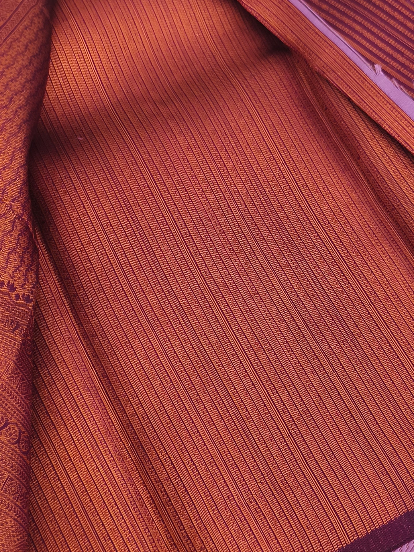 Kanchi Semi silk saree with contrast blouse and rich pallu