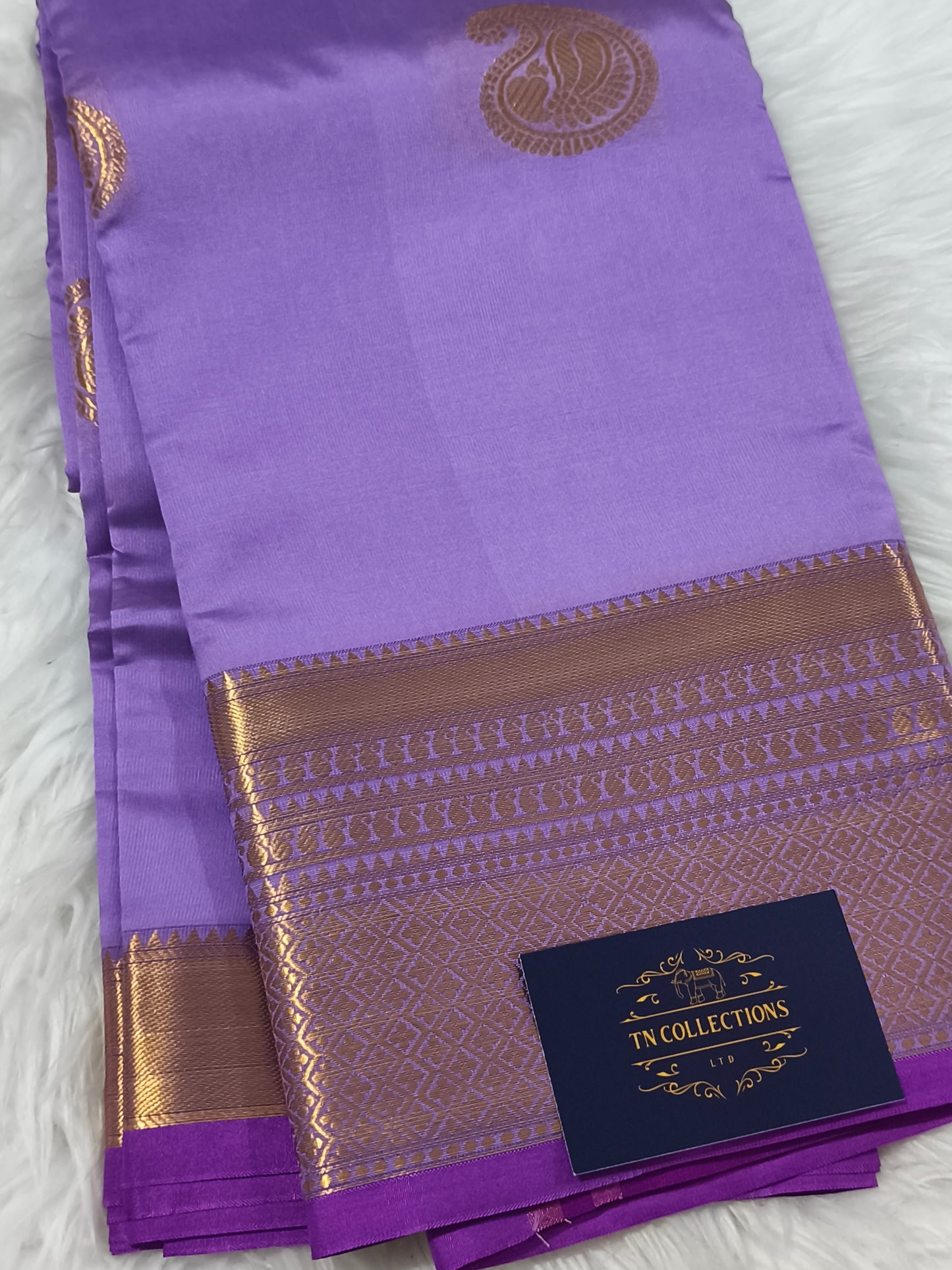 Luxury Semi Soft Silk Saree (Lavender)