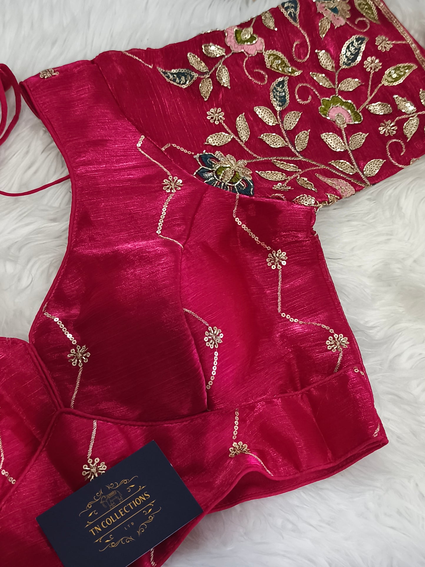 Readymade Saree Blouse (Pink)