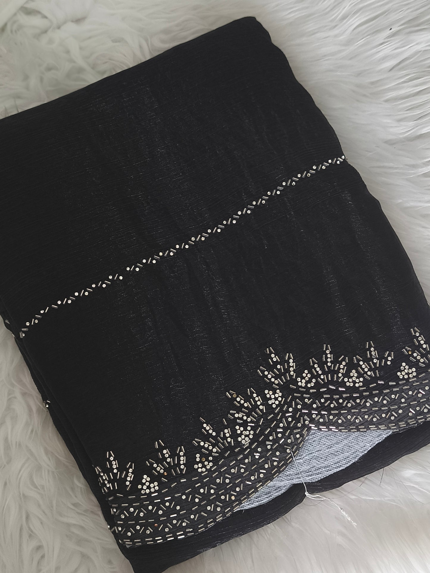 Black Fendy Chiffon Party saree